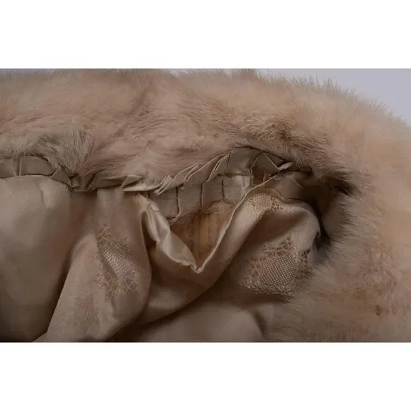 Vintage Cropped Rabbit Fur Blonde Jacket Coat - Picture 6 of 8